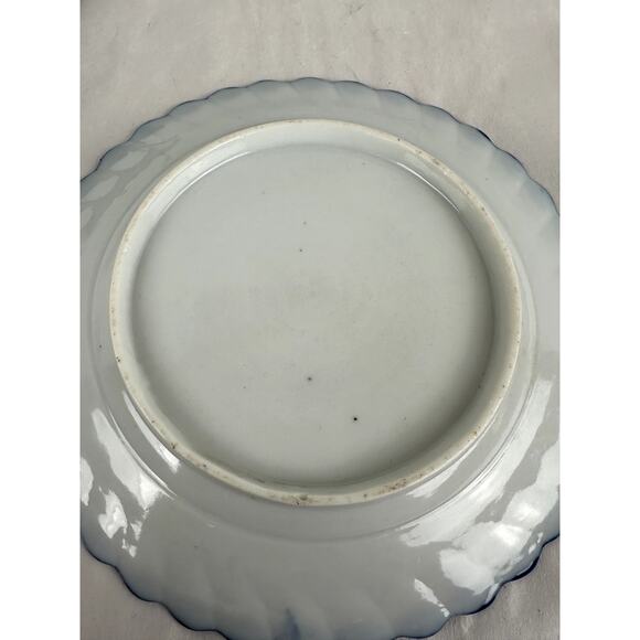 Japanese Antique China Four 7 in. Plates Cobalt Gold  Trim Geisha 1970's - Picture 15 of 16